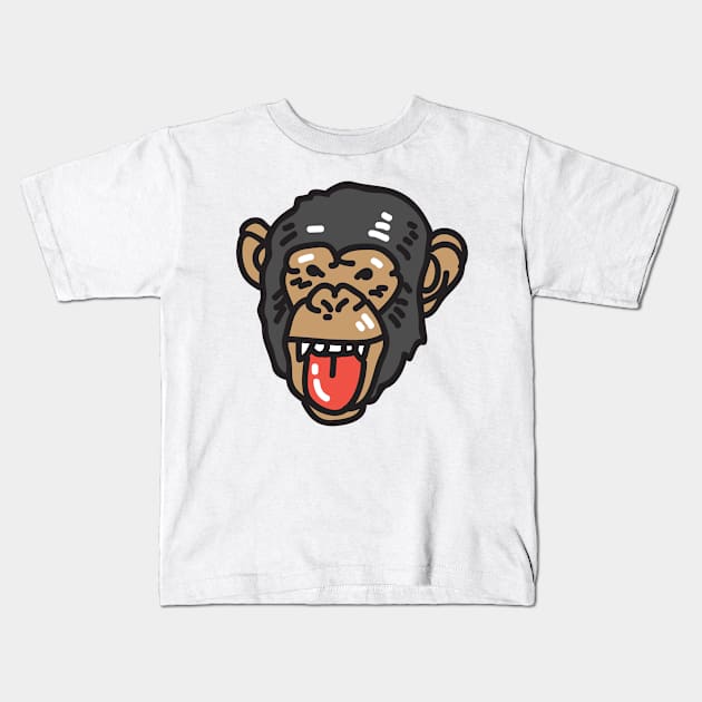 C is for Chimp Kids T-Shirt by yassinebd